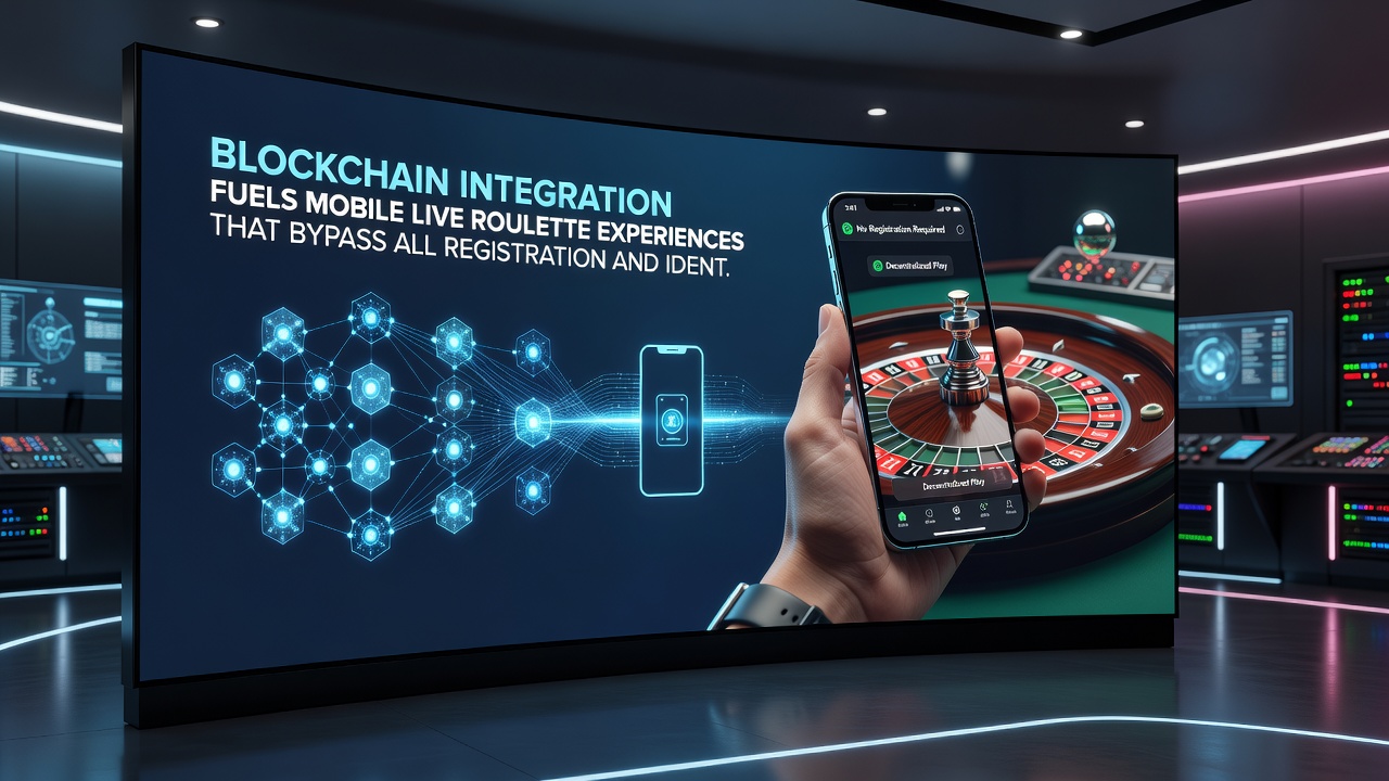 Mobiele live roulette met blockchain en directe crypto transacties