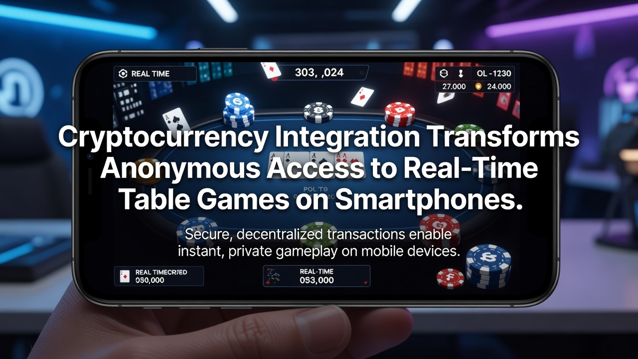 Live roulette tafel op een smartphone met crypto betalingen en anonieme spelersinterface
