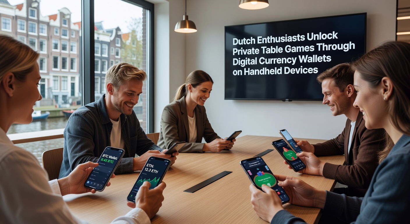 Mobiele cryptowallet interface voor tafelspellen