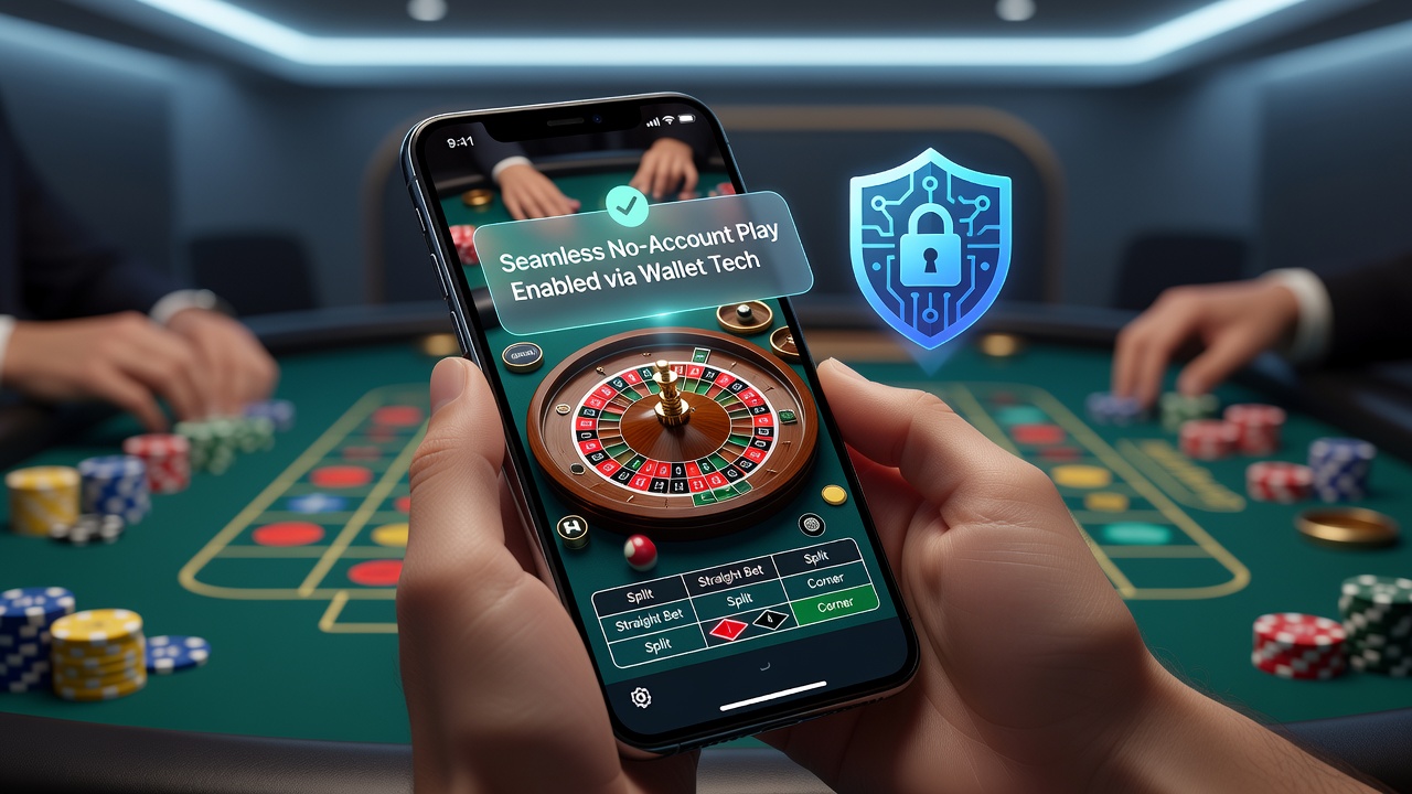 Mobiele roulette interface met wallet integratie en snelle transacties