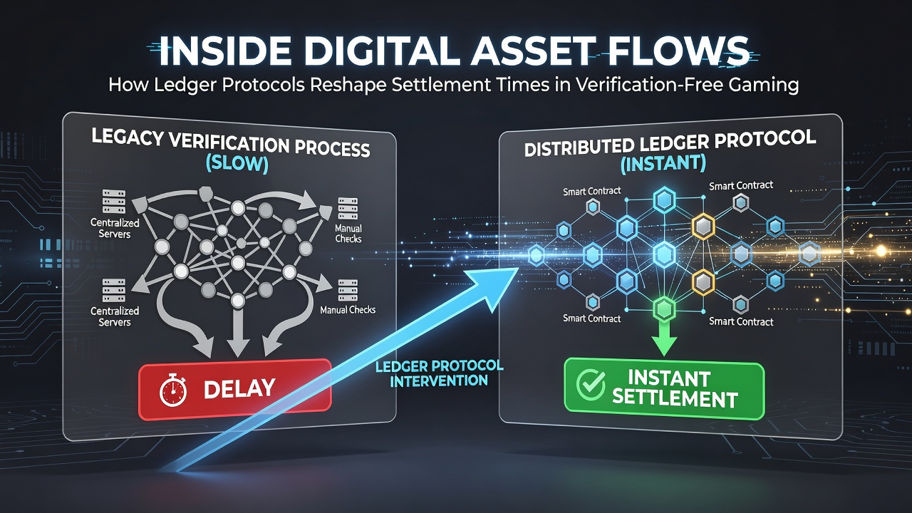 Analyse van settlement tijden en digitale asset stromen in verificatievrije spelomgevingen