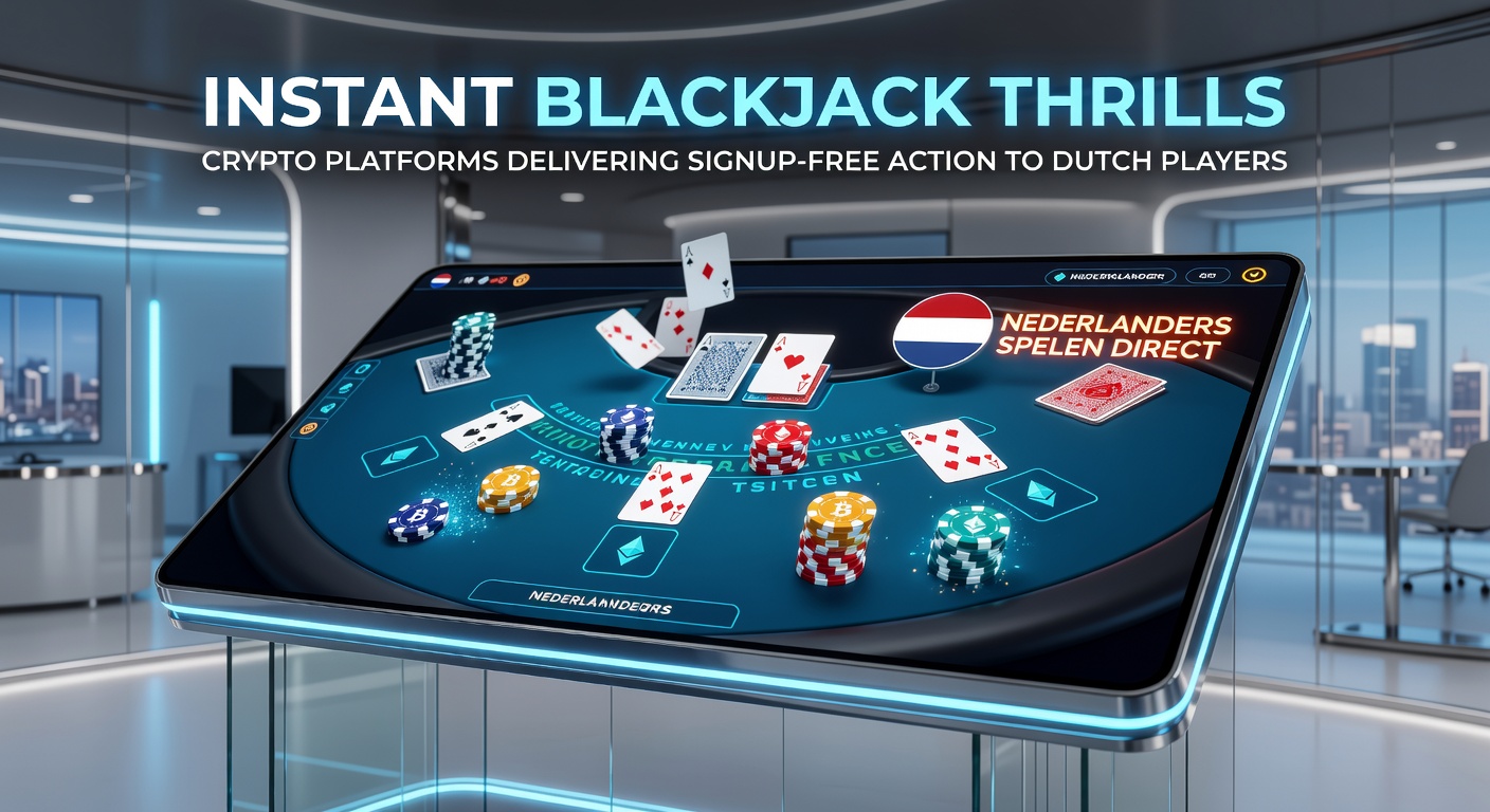 Dynamische blackjacktafel op een crypto-platform, waar kaarten vliegen en crypto-weddenschappen direct worden geplaatst zonder registratie